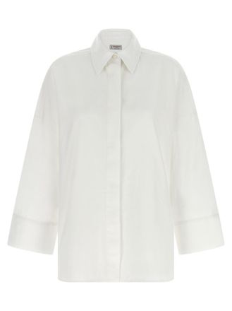 Alberto Biani White Oversized Solid Shirt