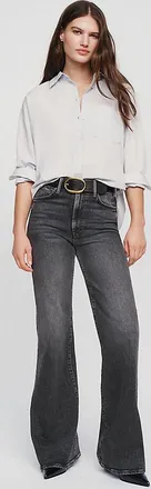 Anthropologie MOTHER The Hustler Roller Sneak High-Rise Wide-Leg Jeans