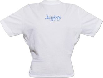 Balenciaga Sketchy T-shirt met korte mouwen - Dames - T-shirts - Wit - S - Katoen - Tops