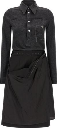 Maison Margiela Grey Shirt Midi Dress