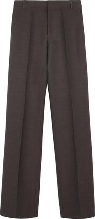 Tod's pressed-crease trousers - women - Virgin Wool - 42 - Brown