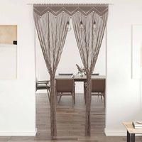 OEM Cortina De Macram&eacute; Color Topo, 140x240 Cm, Algod&oacute;n - Crezuo