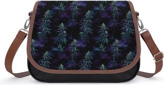 Generic Weed1 Plant in Galaxy Fashion Womens Crossbody Bags Novelty Handbag Shoulder Bag Purse