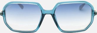 Max & Co. Womens Max & Co Shiny Turquoise Frame Gradient Blue Sunglasses - Size: ONE size