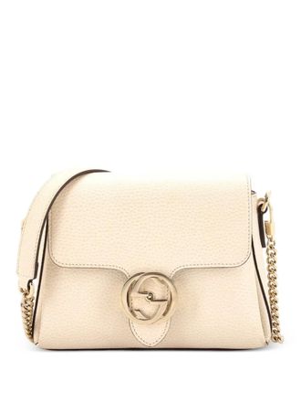 Gucci Interlocking Chain Leather Small crossbody bag - Neutrals