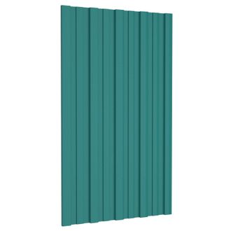 vidaXL Panel De Techo 36 Pcs Verde 80 X 45 Cm Acero Galvanizado Vidaxl