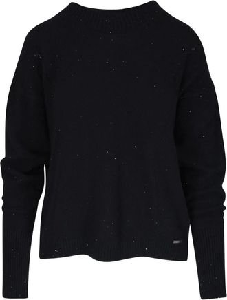 Kiton Gebreide top met glitter - Zwart