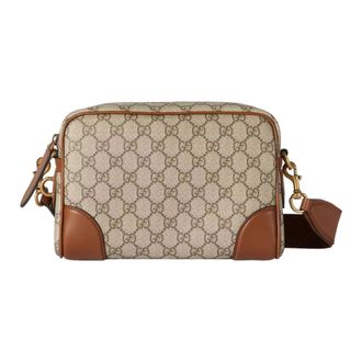 Gucci Cross Body Bags, unisex, Beige, Size: ONE SIZE GG Emblem Small Shoulder Bag