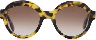 Emmanuelle Khanh Occhiali da sole tondi - Marrone