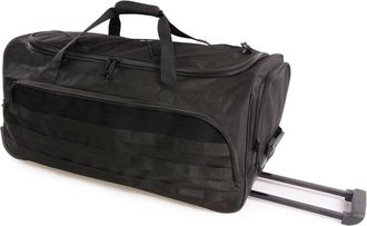 Highland Tactical Unisex-Adult 30 Squad Large Tactical Rolling Duffel Bag, Black, One Size