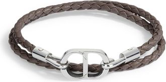 Dior DOUBLE CD ICON BRACELET IN BRAIDED LAMBSKIN - Christian Dior - Man
