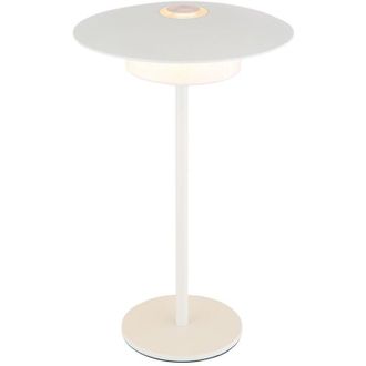 Globo Lighting Kyler Lámpara de mesa LED integrada blanca mate IP44 LED regulable 1800-3000K con regulador táctil