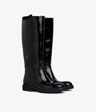 Pedro Garcia high boot in black naplack | Sunta | fall-winter 2026 |