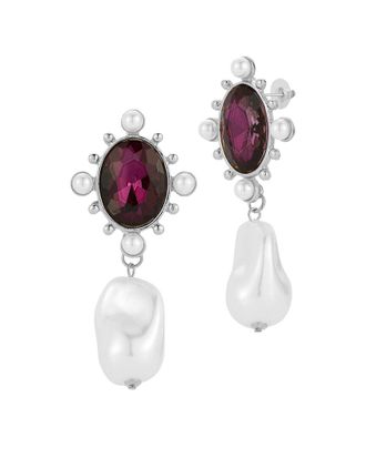 Sphera Milano Silver Plated CZ Earrings