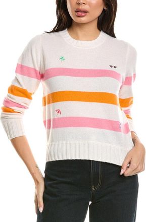 Brodie Beach Embroidery Crewneck Cashmere Sweater