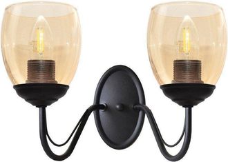 Netlighting Allena Wall Lamp Black Amber 27cm