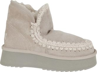 Mou Schoenen, Dames, Grijs, 39 EU, Wol, Mu.fw 681000A Mini Eskimo Platform Boot