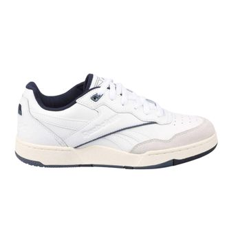 Reebok Heren BB 4000 II Leren Trainers (Wit, Marine)