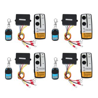 OEM 4 Cabrestantes Inal&aacute;mbricos Con Control Remoto De 12 V Y 15 Metros Para Camiones Y Veh&iacute;culos Todo Terreno Warn Ramsey