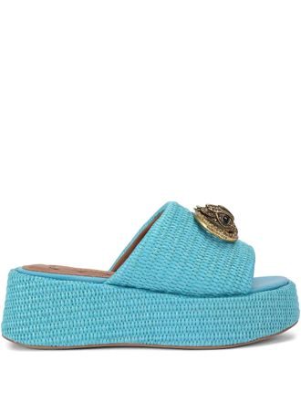 Kurt Geiger 60mm Chelsea sandals - women - Raffia/Polyurethane/Polyurethane - 38 - Blue