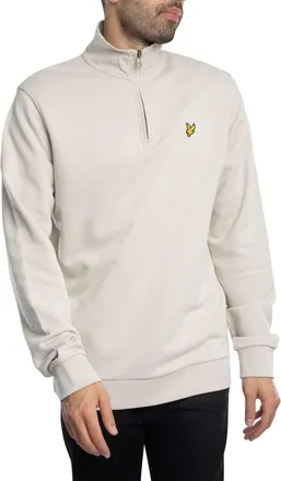 Lyle & Scott Loopback Sweatshirt Met Kwartrits, Beige