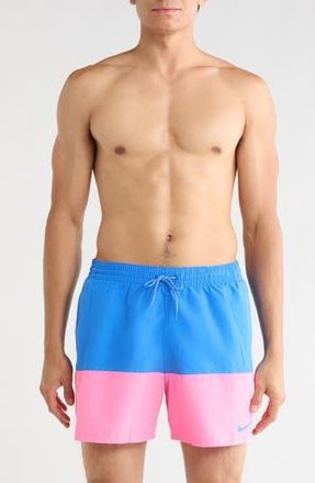 Nike Colorblock Drawstring Volley Shorts in Blue Crystal at Nordstrom Rack, Size Xx-Large