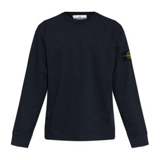 Stone Island Sweatshirts, male, Blue, Size: XL Logo Patch Sweatshirt