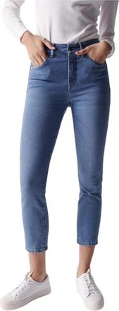 Salsa Skinny Jeans - Dames - Cropped Jeans - Blauw - W27 L28 - Katoen - Jeans