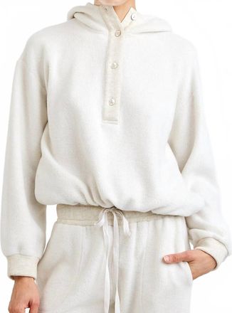 Bella Dahl Tie Waist Hoodie In Oatmeal