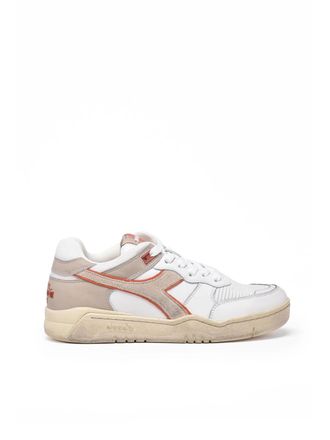 Diadora White Beige Leather B.560 Sneakers