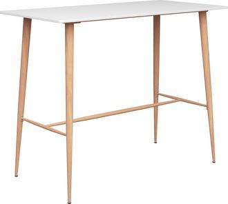 vidaXL Mesa Alta Y Taburetes De Bar 7 Piezas Blanco Y Gris Vidaxl