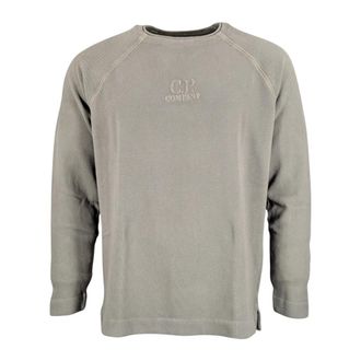 C.P. Company Sweatshirts, male, Gray, Size: XL Pigment-dyed Mock-neck Sweatshirt