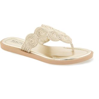 Kenneth Cole Reaction Spiraling Flip Flop in Light Gold at Nordstrom Rack, Size 8.5