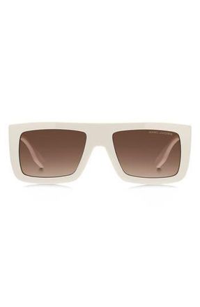 Marc Jacobs 53mm Gradient Rectangular Sunglasses in Ivory/Brown Sf at Nordstrom Rack