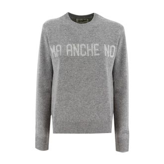 MC2 Saint Barth Round-neck Knitwear, female, Gray, Size: M Anche No 15m Aw25