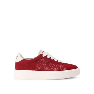 Kurt Geiger Mens Suede Albion Retro Sneakers - Red - Size UK 12