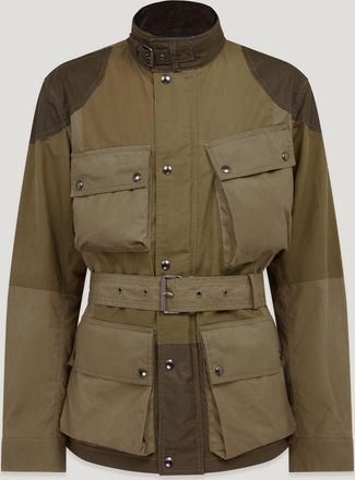 Belstaff Patchwork Trialmaster Unisexs Waxed Cotton Tarp Size 2XL