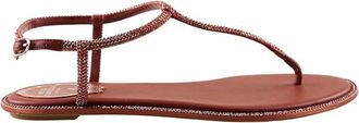 Rene Caovilla Diana Flat Sandal - female - Ren&eacute; Caovilla - Flat Sandals - Red - 5 1/2 UK - Shoes