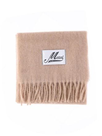 Marni Womens Scarfs Beige Alpaca