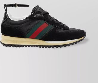 Gucci motion vintage suede web sneakers