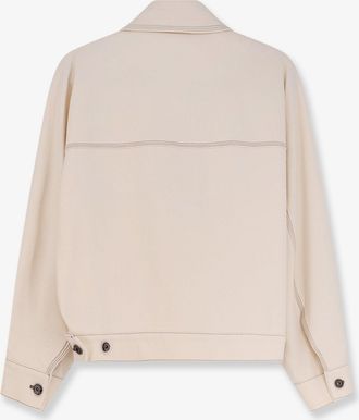 Max Mara Womens Jersey Jacket Mxpnettare White Cotton