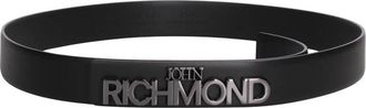 John Richmond Cintura con Fibbia Logo - - Accessories - Uomo - Nero - 100 CM