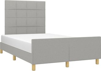 vidaXL Vidaxl - Estructura De Cama Sin Colch&oacute;n Tela Gris Claro 120x200 Cm