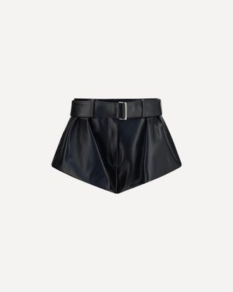 Magda Butrym Flared leather Shorts Female 36