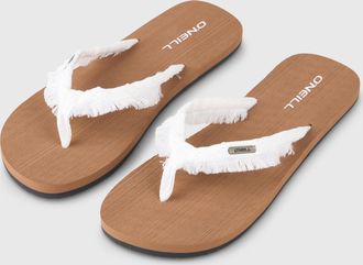 O'Neill Zehentrenner ONEILL DITSY JACQUARD SANDALS, Damen, Gr. 36, snow wei&szlig;, Synthetik, Schuhe Zehentrenner, Sommerschuh, Sandale, Schlappen, mit Gummilaufso