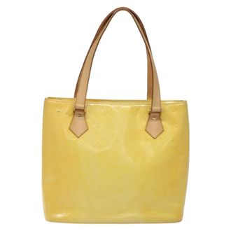 Louis Vuitton Houston Monogram Vernis Yellow Patent_Leather Handbag (Pre-Owned)