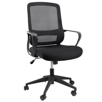 Elama Mid Back Adjustable Office Chair in Black at Nordstrom