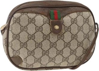 Gucci Pre-owned Vintage Schoudertas - Dames - Vintage Schoudertas - Beige - ONE Size - Leer - Vintage
