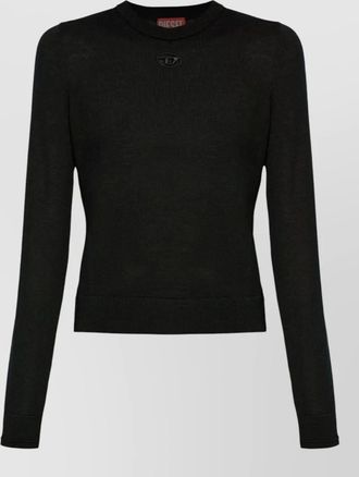 Diesel wool regular-fit cutout crewneck knitted top