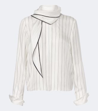Dorothee Schumacher Stripes With A Twist silk twill blouse